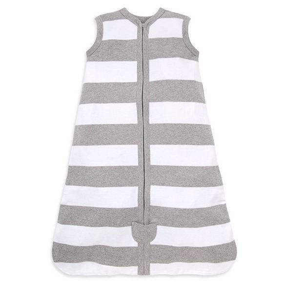 Burt's Bees Baby® Beekeeper™ Wearable Blanket Organic Cotton - Rugby Stripes - Gray | Target