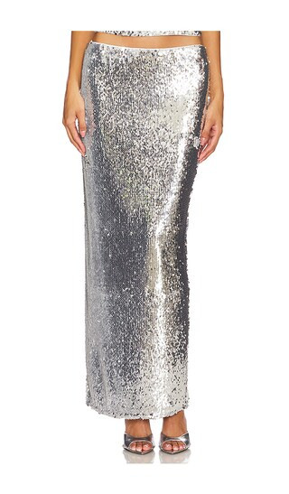 Lilium Skirt in Silver | Revolve Clothing (Global)