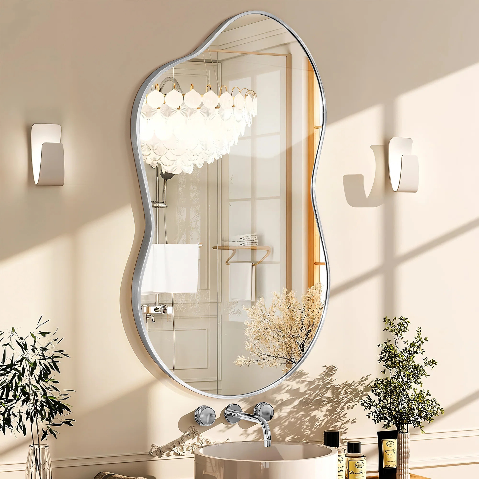 Ivy Bronx Nadara Asymmetrical Metal Wall Mirror & Reviews | Wayfair | Wayfair North America