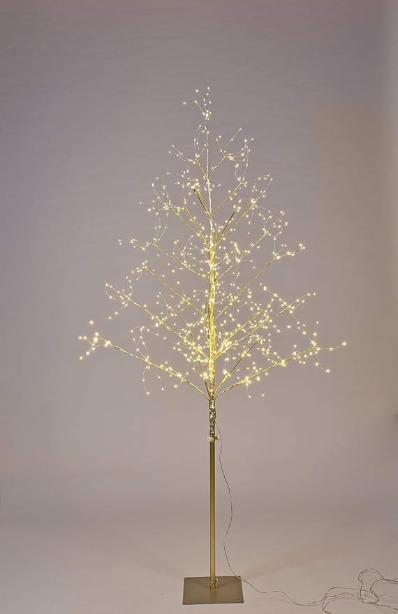 5' LED Branch Tree, Gold/Warm White | Amazon (US)