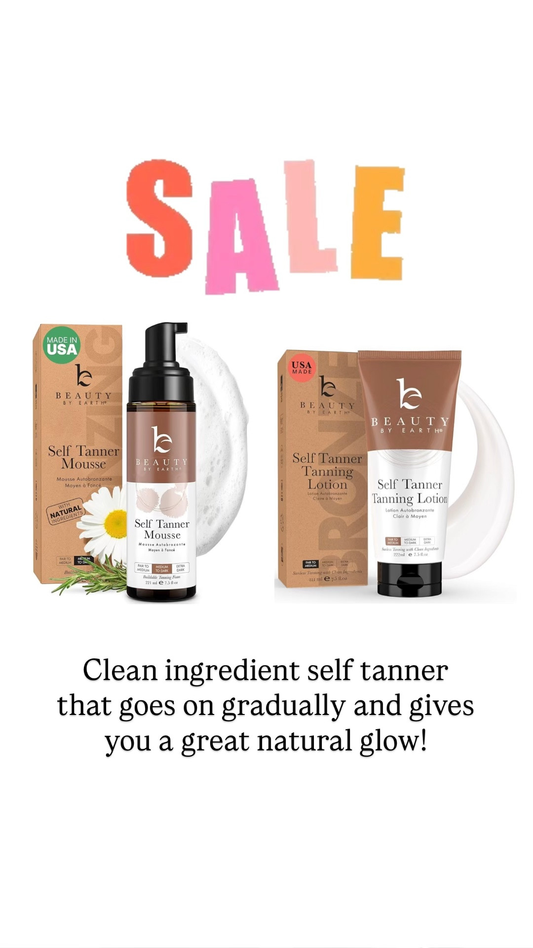 These are the same product, just a lotion and foam version. Both of them are fabulous and do not transfer to your   clothes or your sheets. ￼￼