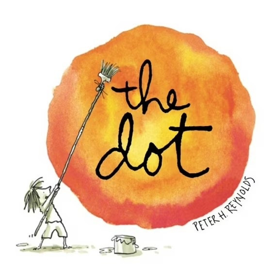 The Dot by Peter H. Reynolds is about a young girl named Vashti who believes she can’t draw until her teacher encourages her to “just make a mark and see where it takes you.” When Vashti starts with a single dot, she discovers her own creativity and gains the confidence to create more. The story is a celebration of self-expression, perseverance, and the power of encouragement to unlock hidden potential.
