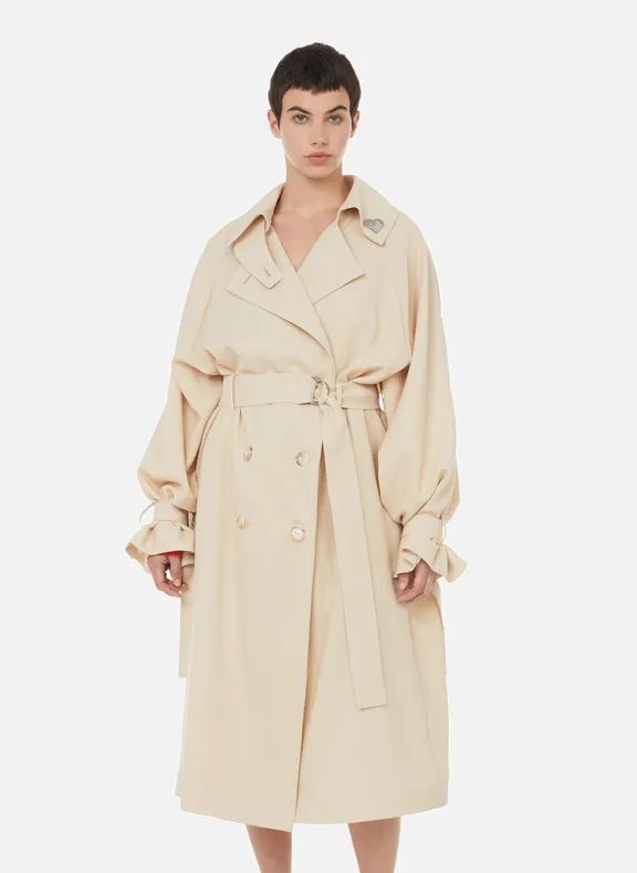 Manteau cintré en laine - Beige | Printemps.com (FR)