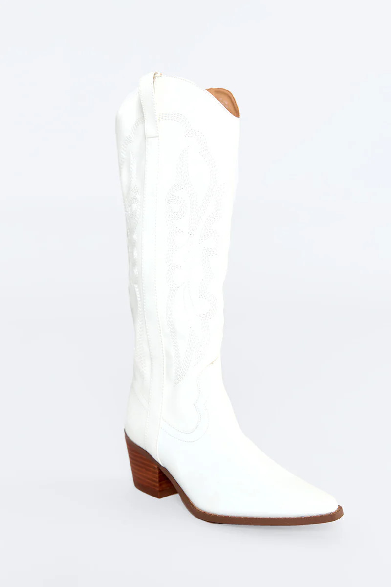 BuddyLove X Air Rider | Brandy Tall Boots | White | BuddyLove