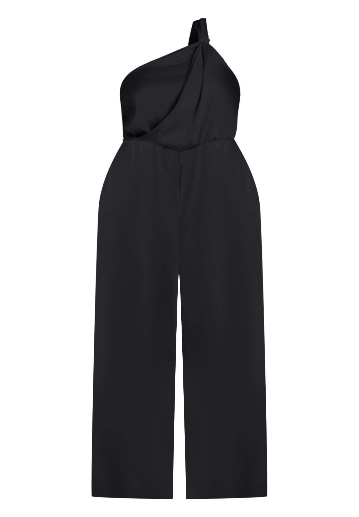 Tie Detail Satin Jumpsuit | Eloquii