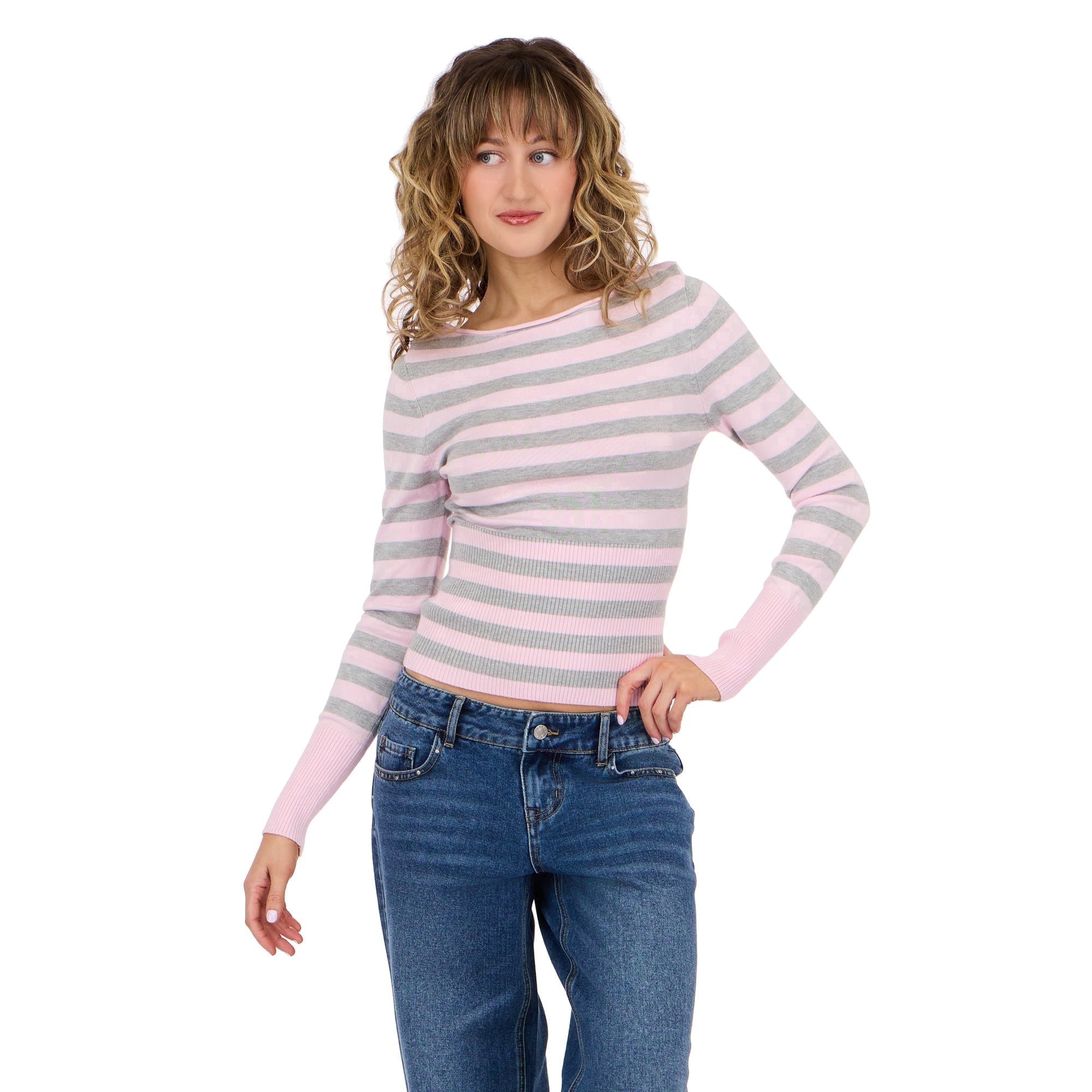 Forever 21 Women's Boatneck Sweater with High Rib Start, XS-XL | Walmart (US)