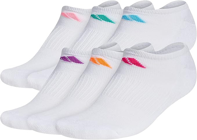 adidas womens Athletic Cushioned No Show Socks With Arch Compression (6-pair) | Amazon (US)