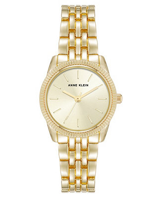 Women's Quartz Casual Coin Edge Gold-Tone Alloy Metal Watch, 26mm | Macy's