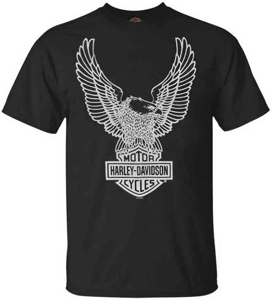 Harley-Davidson Men's T-Shirt Eagle Graphic Short Sleeve Tee 30296656 | Amazon (US)