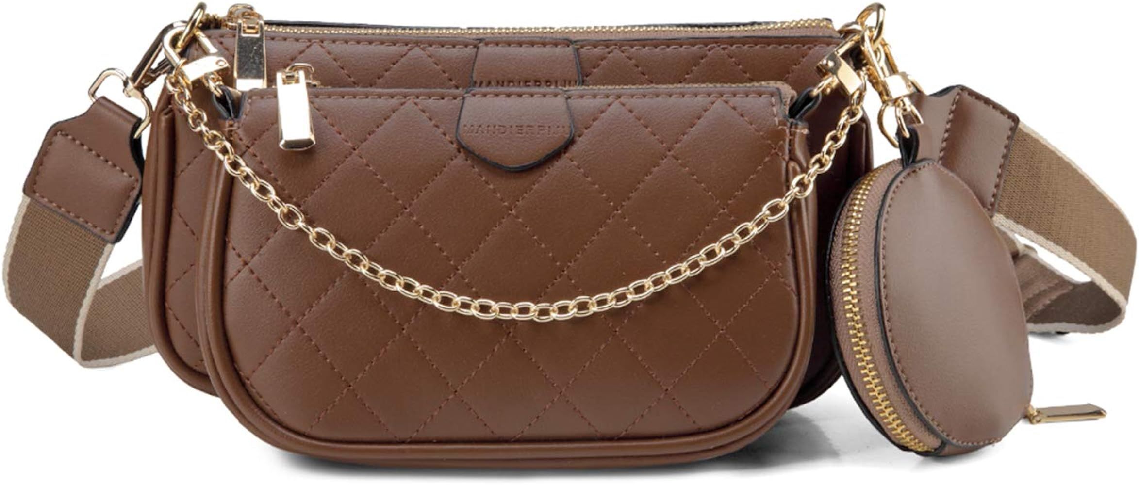 Small Rhombic Crossbody Bags for including 3 Size Bag Women Multipurpose Golden Zippy Handbags wi... | Amazon (US)