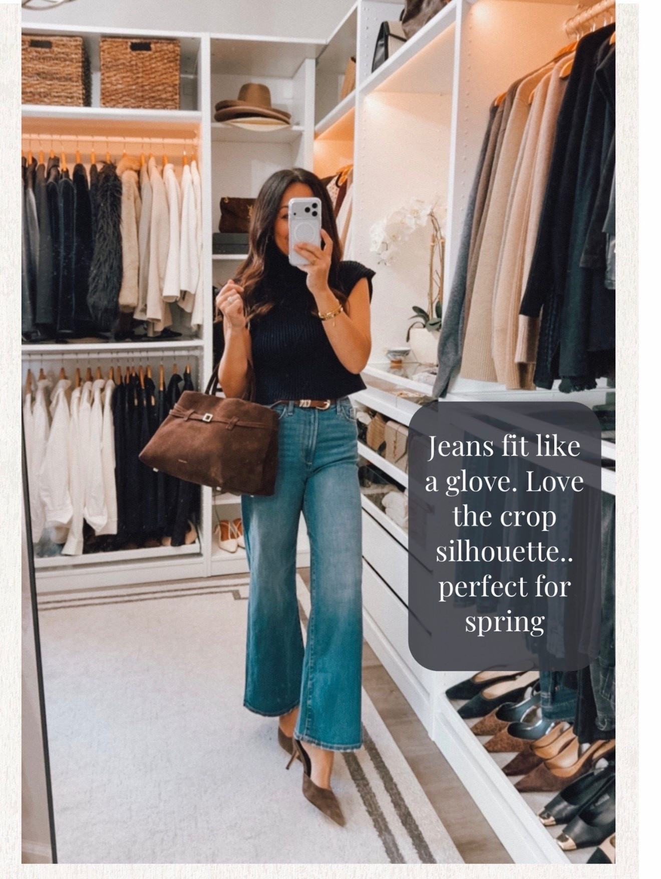 Love these jeans! The crop silhouette is perfect for spring ⭐️ fit TTS

#LTKootd #LTKOver40