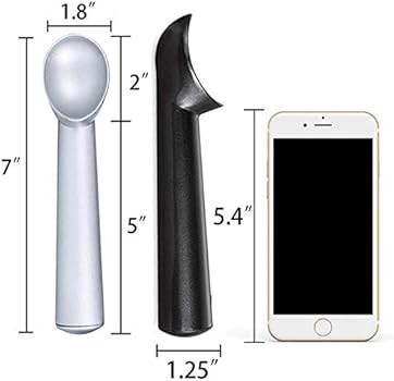 HANSGO Ice Cream Scoop, 2PCS 7 inches Nonstick Anti-Freeze Ice Cream Scooper One Piece Aluminum D... | Amazon (US)