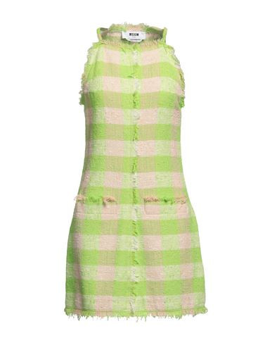 Msgm Woman Mini dress Lime green Size 4 Cotton, Polyamide, Elastane | YOOX (US)
