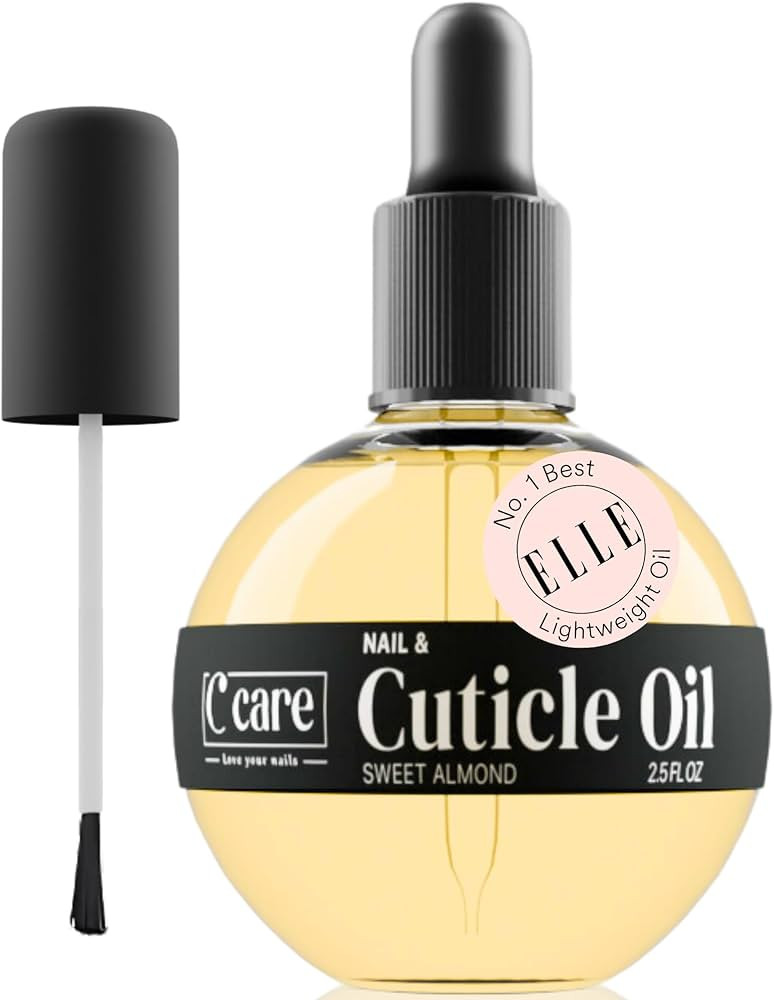 Amazon.com: C CARE Sweet Almond Cuticle Oil For Nails - Repairs Cuticles Overnight - Moisturizes ... | Amazon (US)