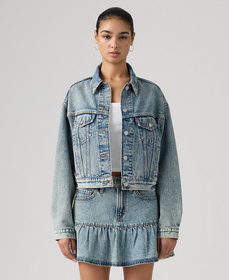 Women's Shrunken '90s Trucker Jacket | Macy's