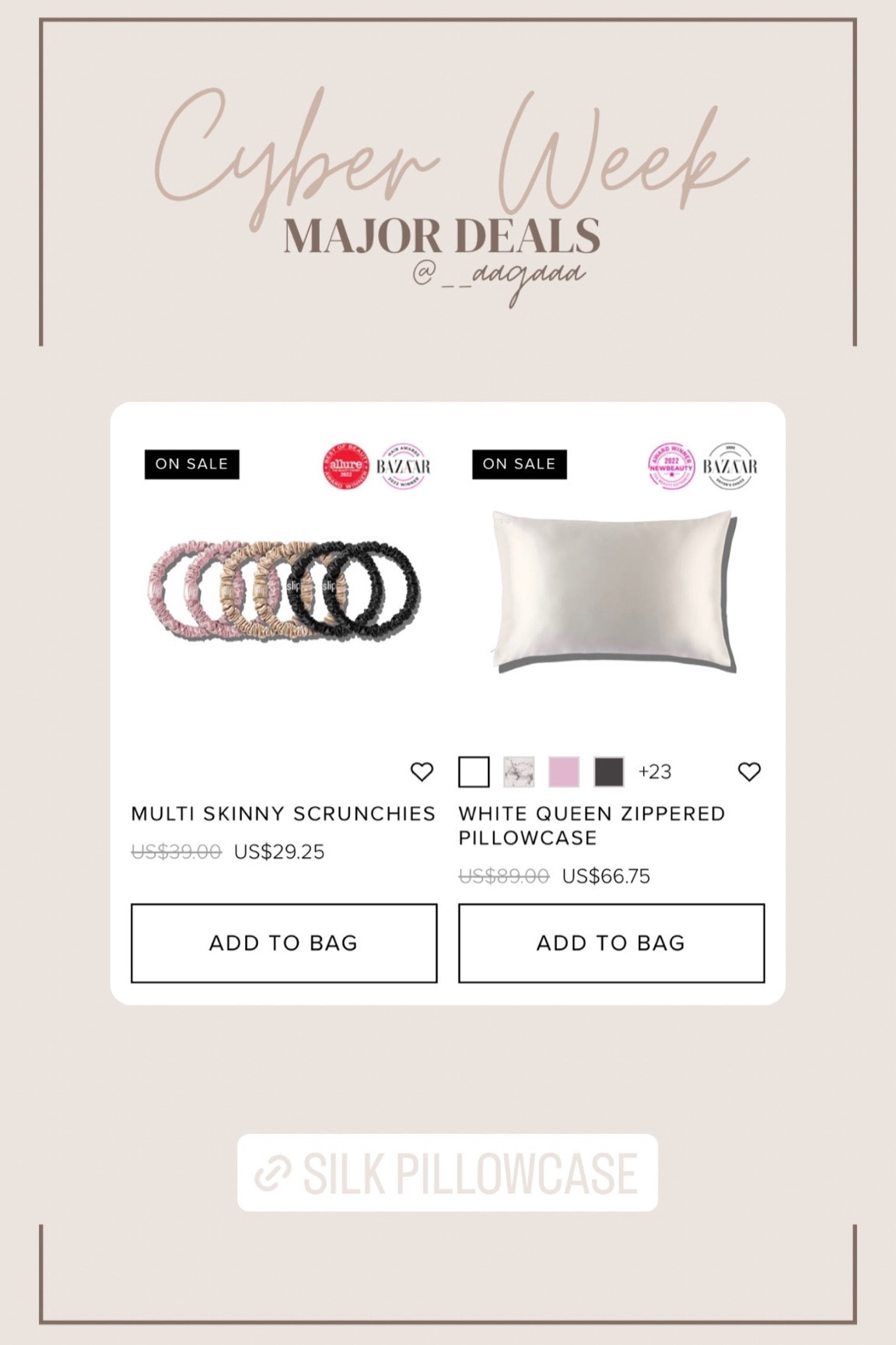 Silk pillowcase will make you skin and hair so much better! 🫶🏻 holiday gifts, beauty gifts, silk pillowcase, haircare, skincare 

#LTKHoliday #LTKGiftGuide #LTKCyberWeek