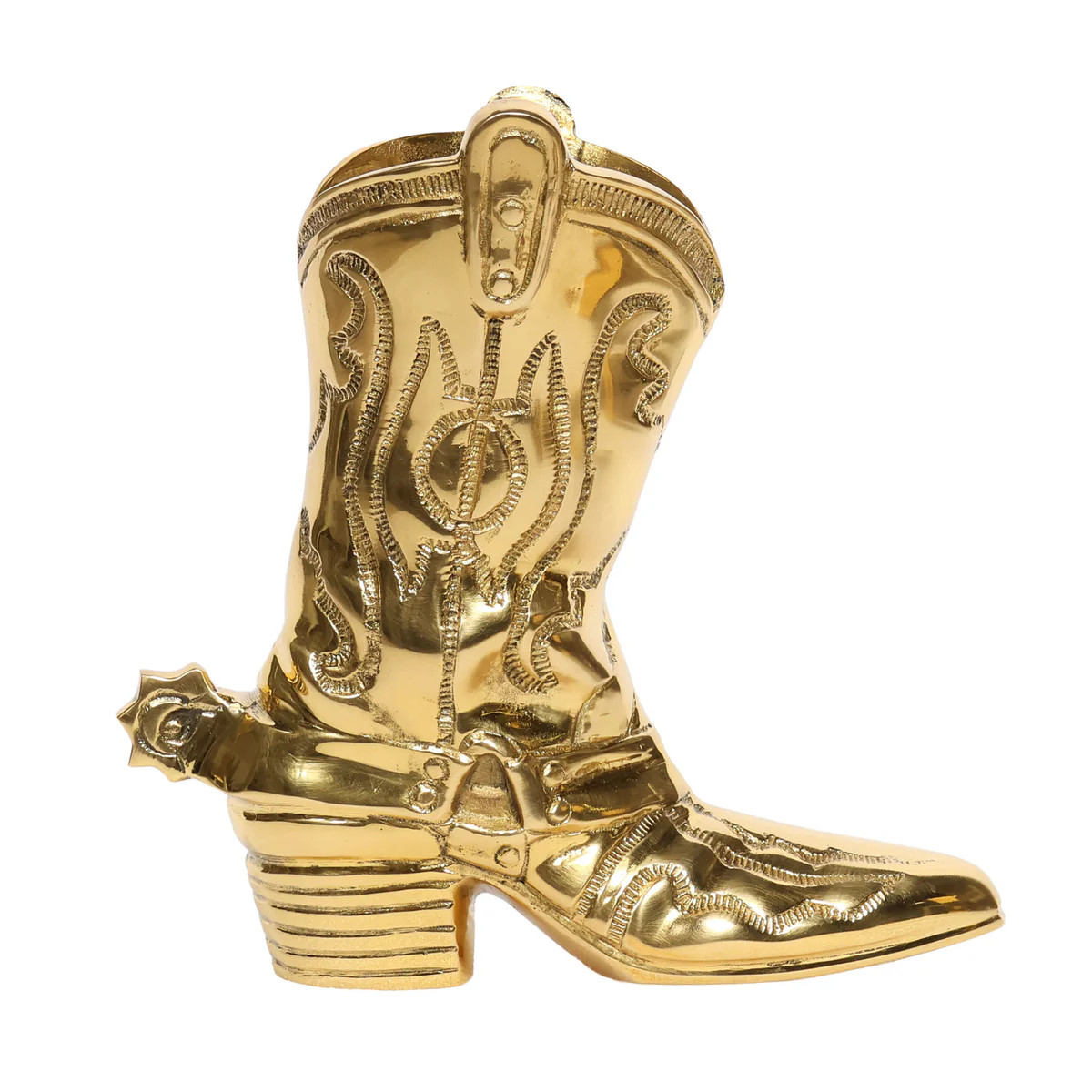Brass Cowboy Boot Vase | Unique & Unusual Decor | Scout Design Studio