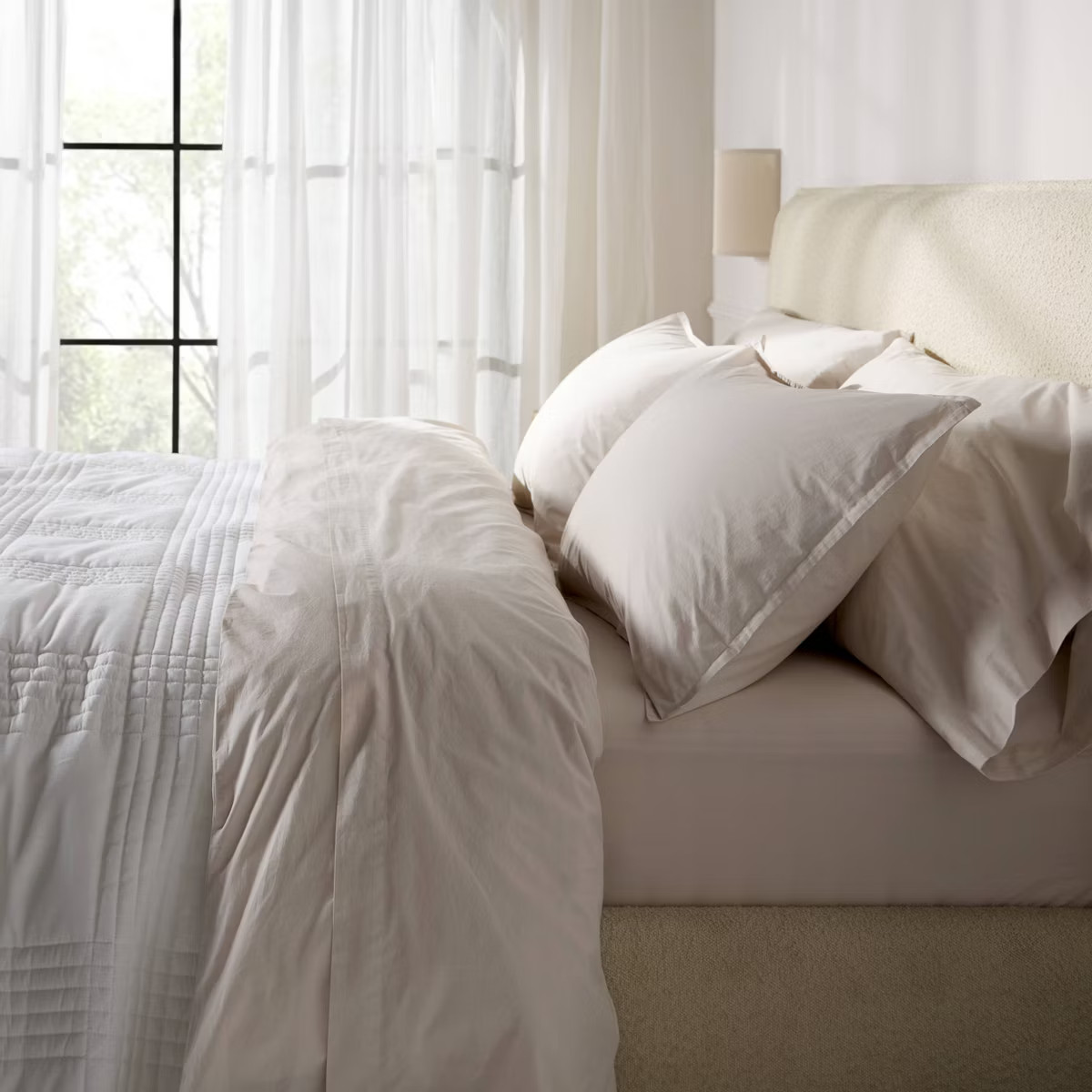 Queen Casual Organic Cotton Sheet Set Parchment - Parachute for Target | Target