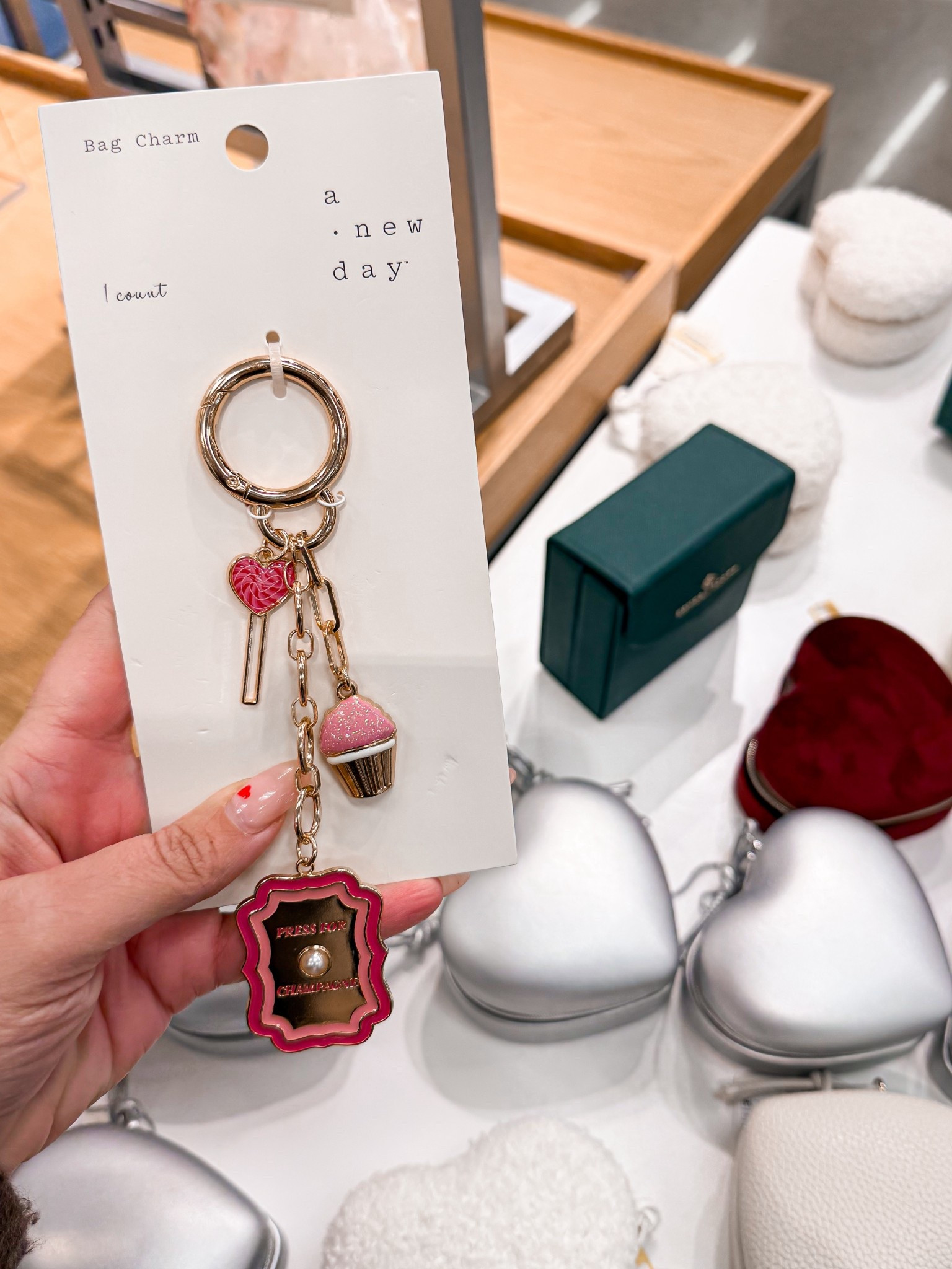 These little bag charms stopped me in my tracks at Target 🛒💕 such an easy way to dress up a tote, purse, or even a keychain. Would also be so cute for Valentine’s or Galentine’s gifting.

bag charm, target finds, valentine gift idea, galentine gift, purse accessories, tote bag charm, small gift ideas, affordable finds, giftable accessories, everyday accessories

#LTKValentine #LTKOver40 #LTKSeasonal