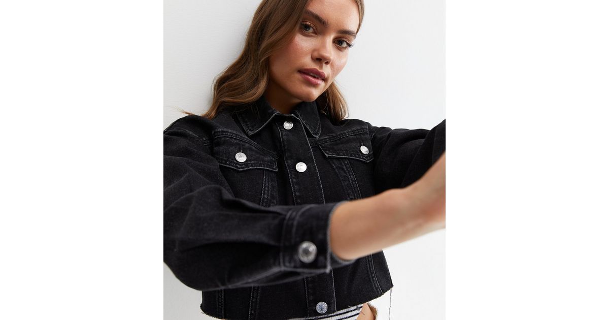 Black Denim Crop Jacket
						
						Add to Saved Items
						Remove from Saved Items | New Look (UK)