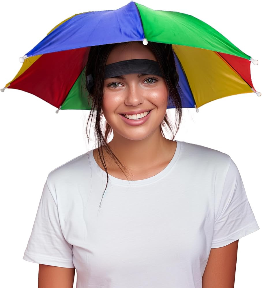 Windy City Novelties 13” Hands-Free Umbrella Hat – Sun & Rain Protection for Outdoor Events, ... | Amazon (US)