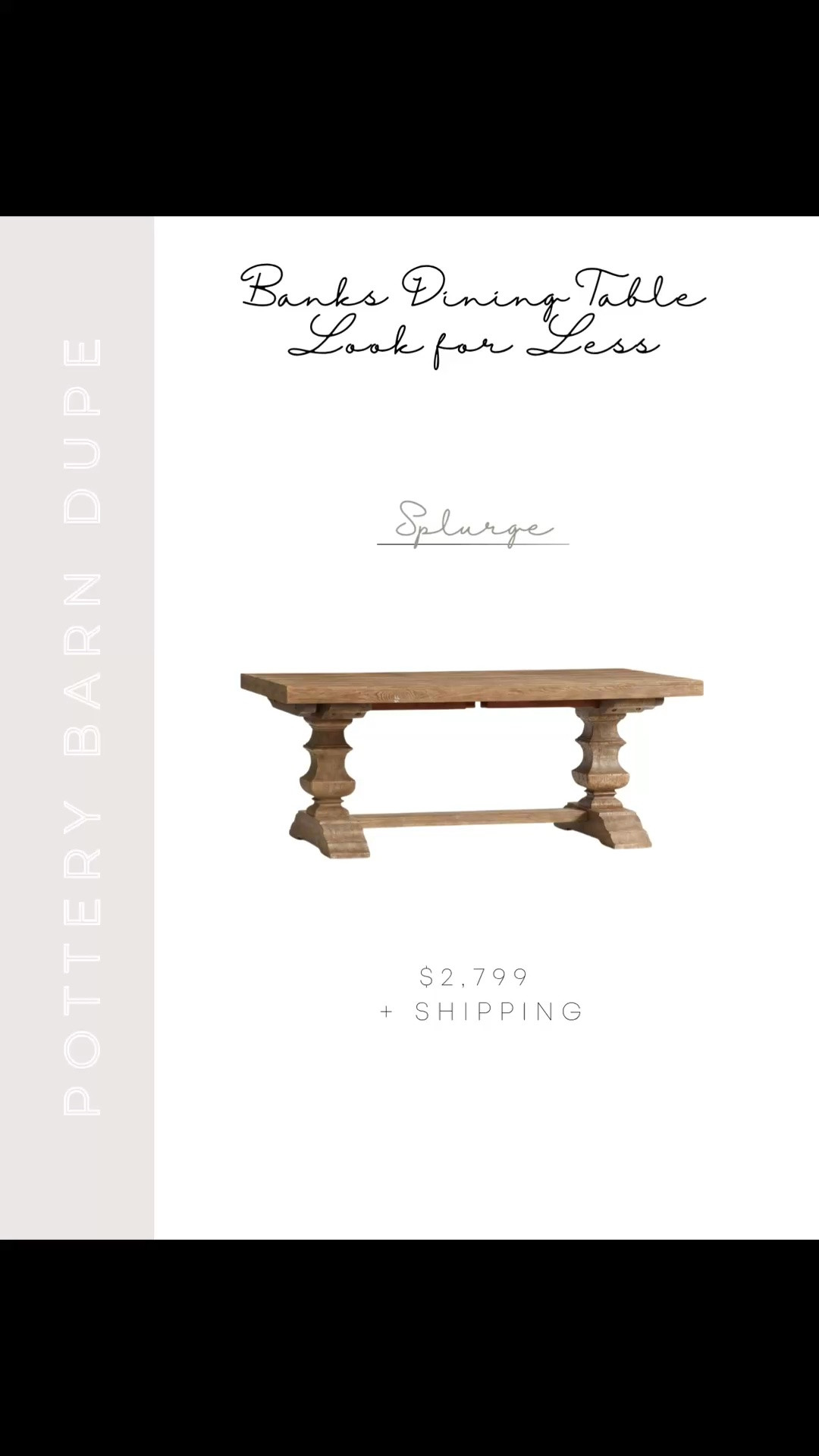 The Pottery Barn Banks dining table look for so much less 🤍 One of my most-requested dupes — and it's on sale for Labor Day right now, but today's the last day! Same warm, timeless look without the splurge. Linking it here.

#LTKSaleAlert #LTKHome #LTKSeasonal