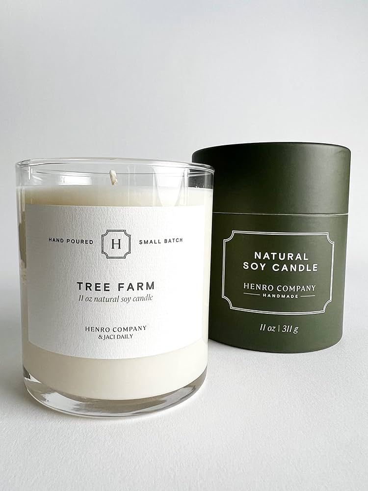 Handmade Natural Soy Candle - Hand poured 11 oz tumbler candle | Non-toxic, Christmas, Gift, Holi... | Amazon (US)