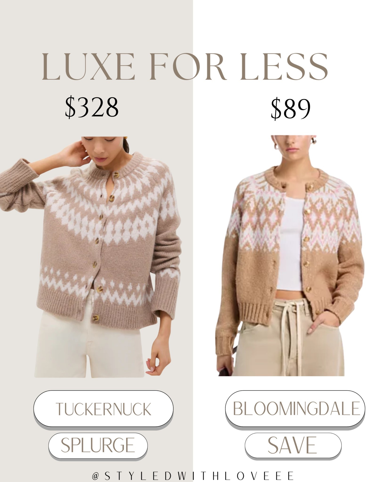 ✨ Luxe look for less! ✨
This $89 cardigan is giving the same cozy chic vibes without the $300+ price tag. 🤎

Linked the splurge + save on LTK! 

 #LTKHoliday #LTKgrwm #LTKootd