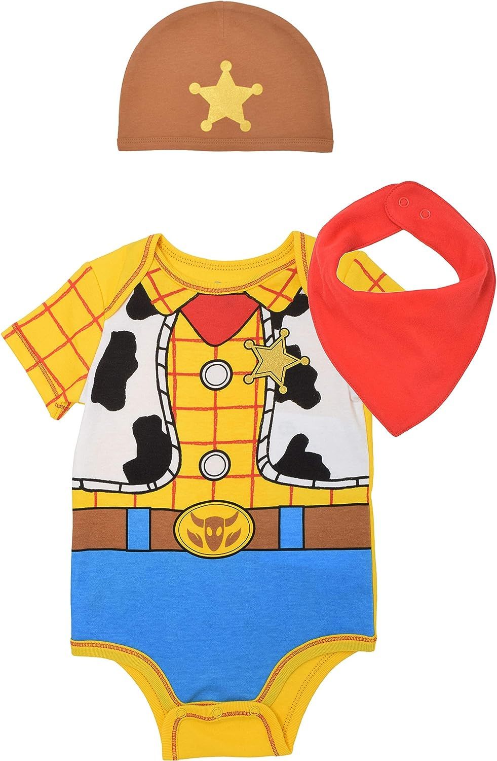 Disney Baby Bodysuit with Hat: Toy Story, Pooh, Incredibles, Monsters & Mickey | Amazon (US)
