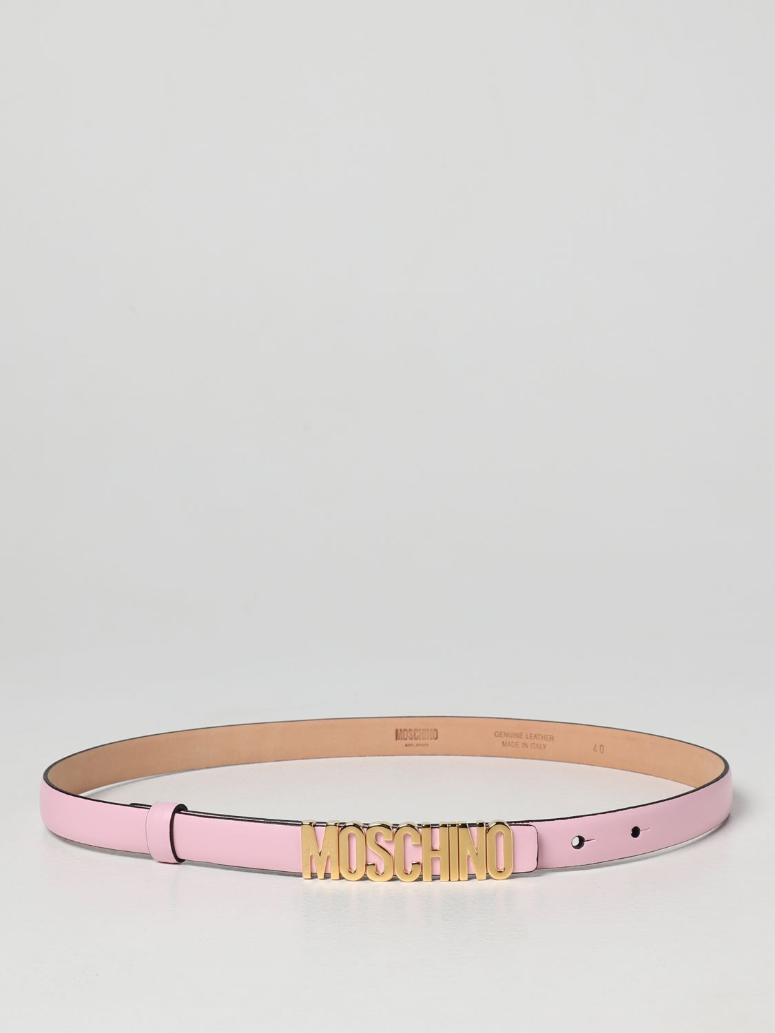 Moschino Couture leather belt with logo | Giglio.com - Global Italian fashion boutique