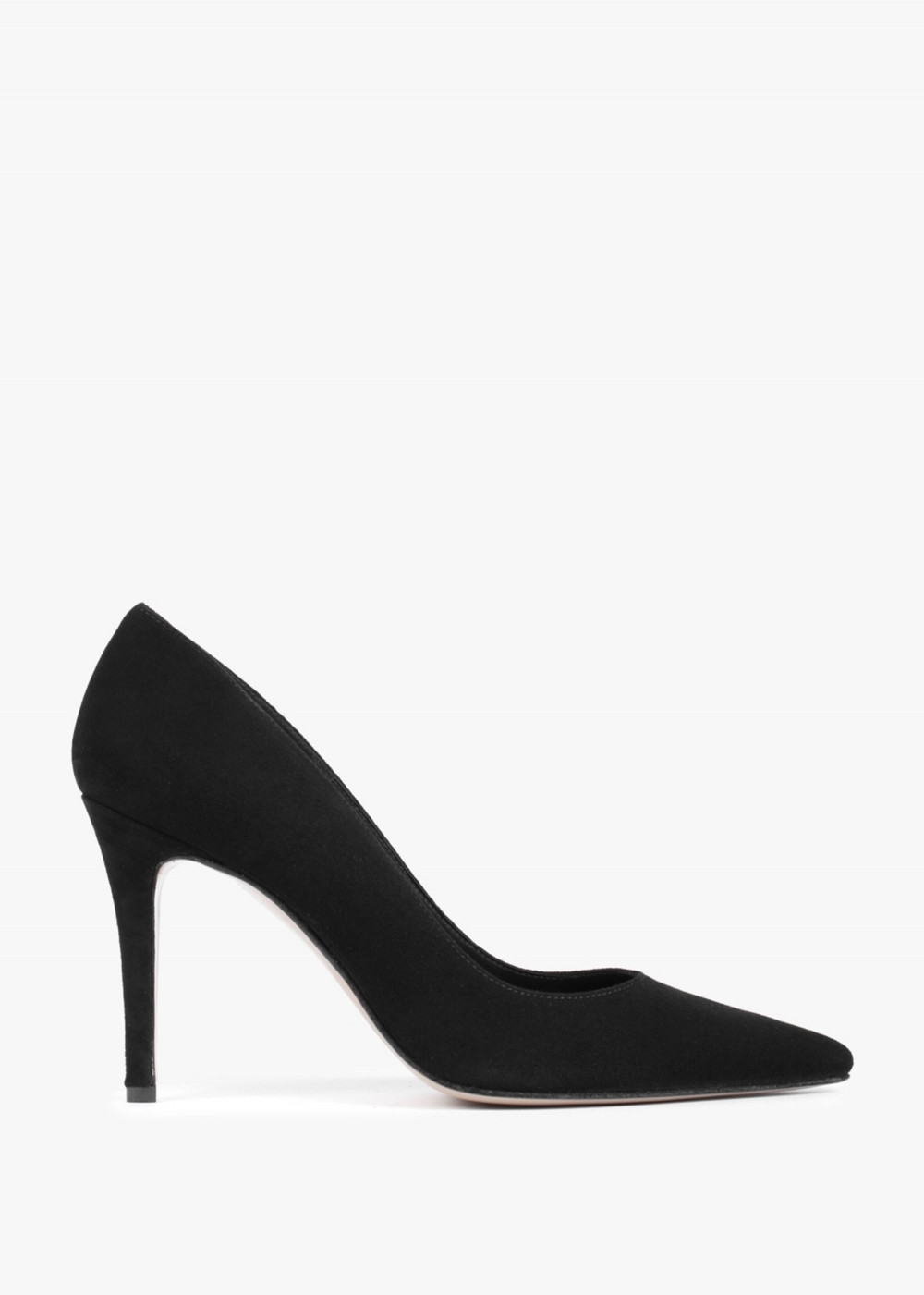 Acourt Black Suede High Heel Court Shoes | Daniel Footwear (UK)