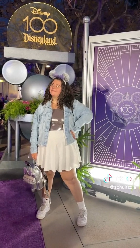 Platinum Disney outfit! Disney’s 100 Anniversary 🤍 #disney #disneyoutfits #plussizefashion (bag is not exact but similar!)

#LTKcurves #LTKstyletip