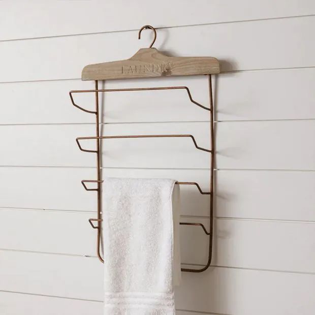 Hanging Farmhouse Laundry Towel Rack | Antique Farm House