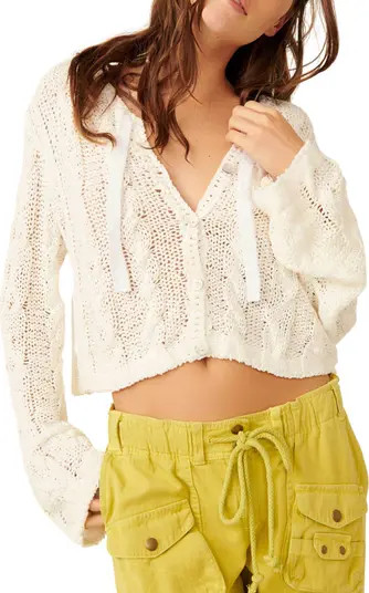 Free People Robyn Cotton Blend Crop Cardigan | Nordstrom | Nordstrom