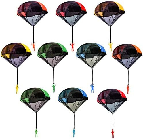 Amazon.com: 10 Packs Parachute Men Tangle Free Outdoor Flying Parachute Toys Hand Throwing Watchi... | Amazon (US)