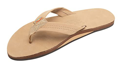 Rainbow Sandals Men's Premier Leather Single Layer Wide Strap With Arch, Sierra Brown, Men's Medium / 8.5 - 9.5 US | Amazon (US)