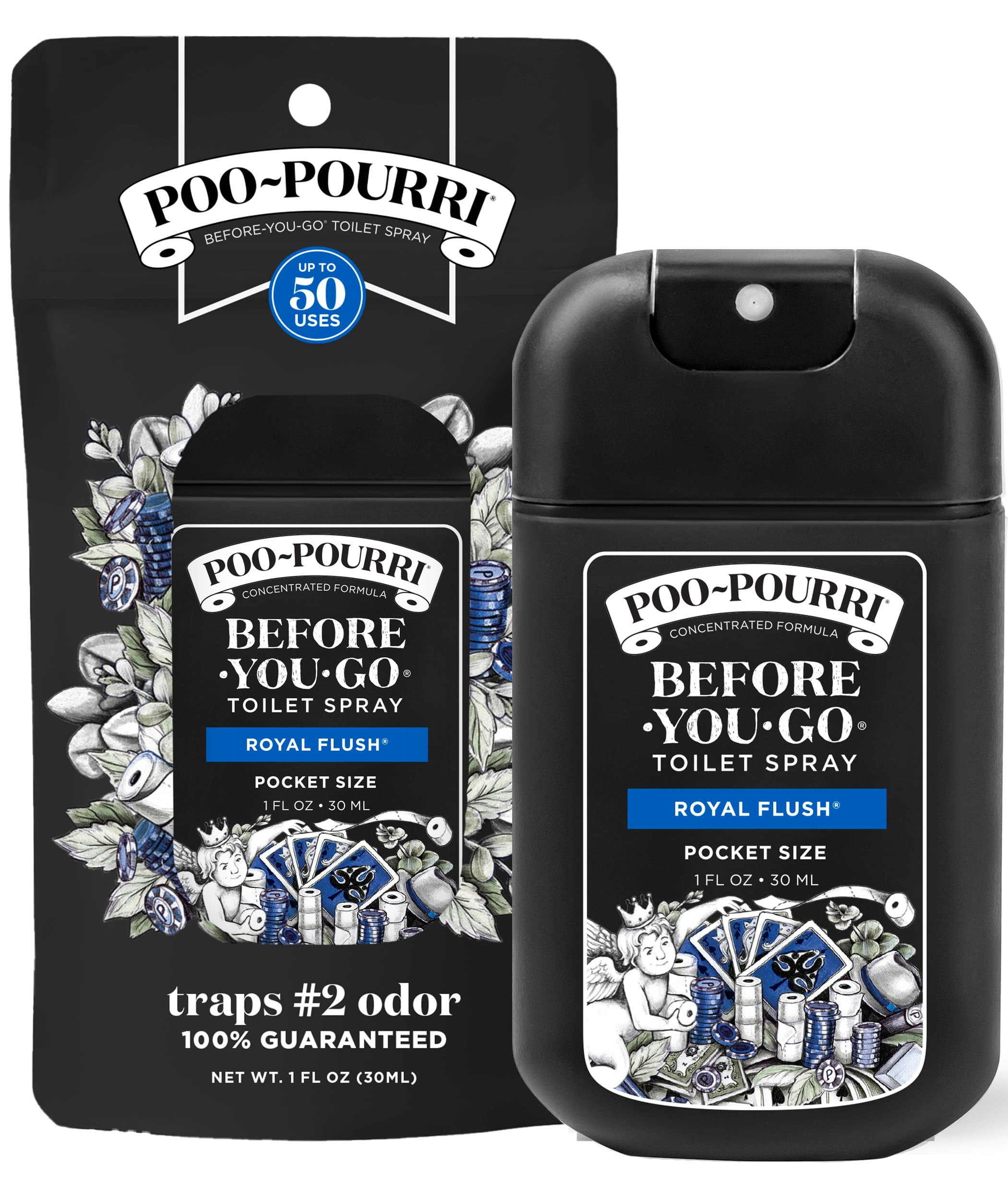 Poo-Pourri Before-You-Go Pocket Toilet Spray, Travel Essentials, Royal Flush, 1 Fl Oz, Up to 50 U... | Amazon (US)