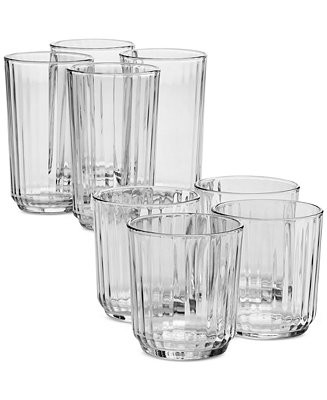 Fluted Glasses, Set of 8, Exclusively at Macy's | Macy's