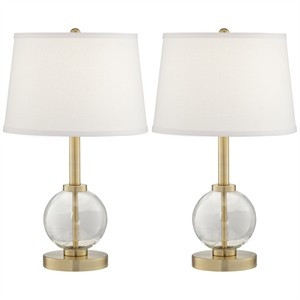 Pacific Coast Lighting Set of 2 metal & glass Table Lamps | Cymax
