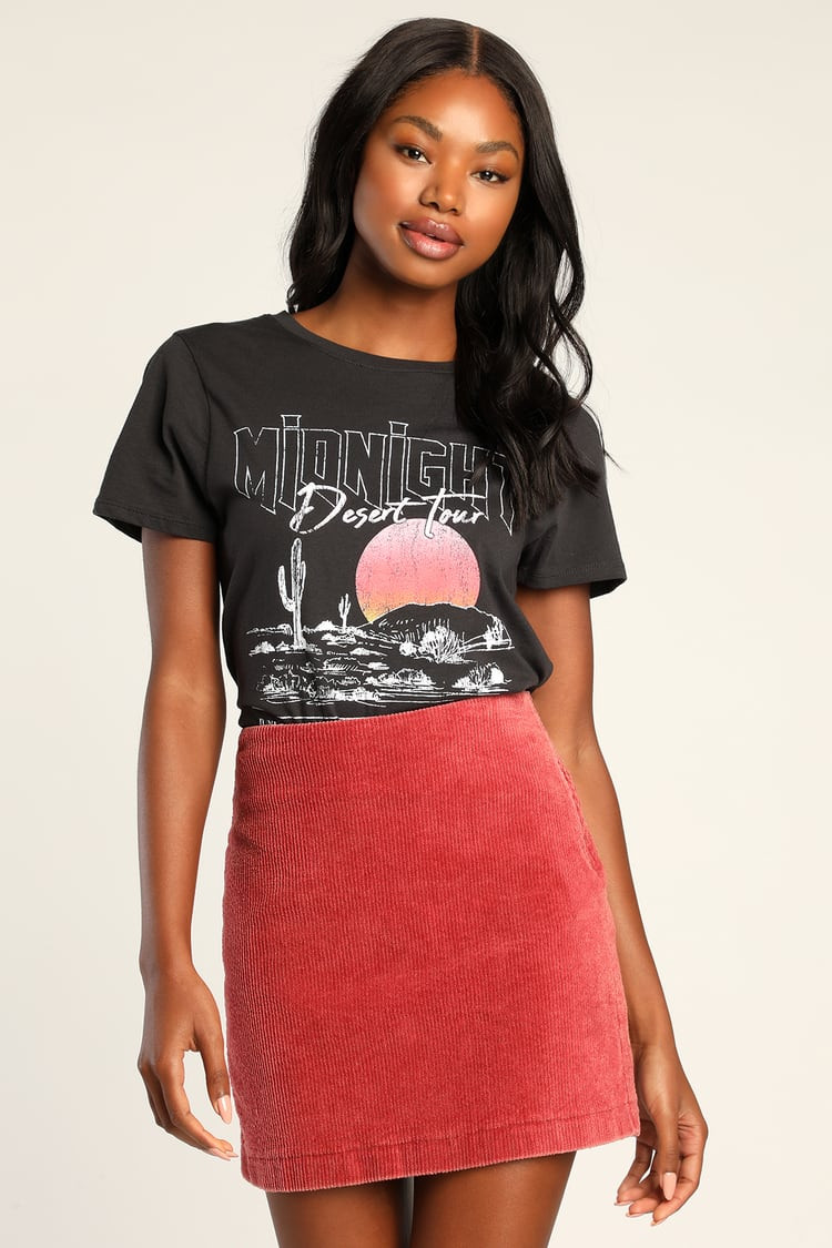 Always Coordinated Rusty Rose Corduroy Mini Skirt | Lulus (US)