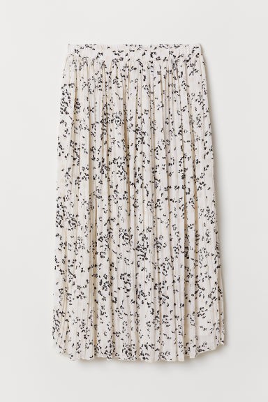 H & M - Pleated Skirt - White | H&M (US + CA)