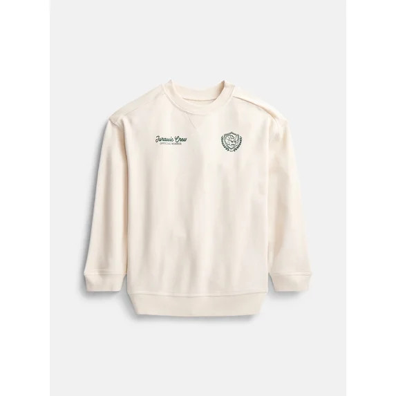 Wonder Nation Little Boys Crewneck Graphic Sweatshirt with Long Sleeves, Sizes 4-10 | Walmart (US)
