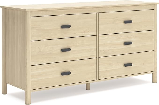 Signature Design by Ashley Cabinella Casual 6-Drawer Dresser with Safety Stop, Light Brown | Amazon (US)