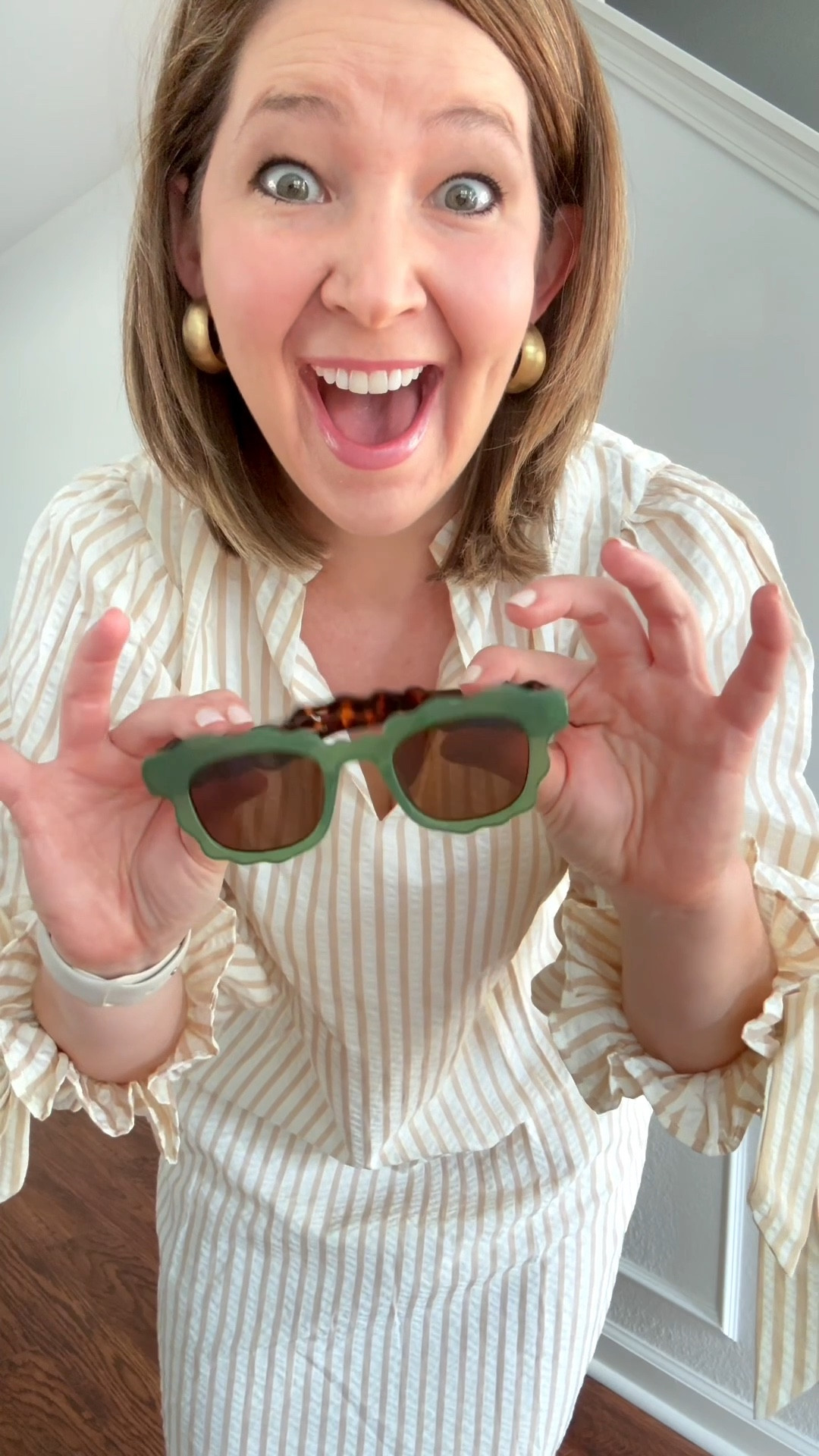 Neutral striped dress to wear right now plus cute scalloped sunglasses for fall! 

ALWAYSAGNES fit is true to size. 

#LTKFindsUnder100 #LTKFindsUnder50 #LTKOver40