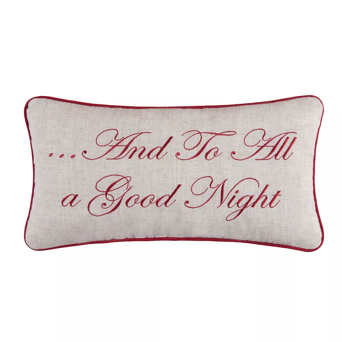 C&F Home 10" x 19" And To All A Good Night Embroidered Christmas Throw Pillow | Target