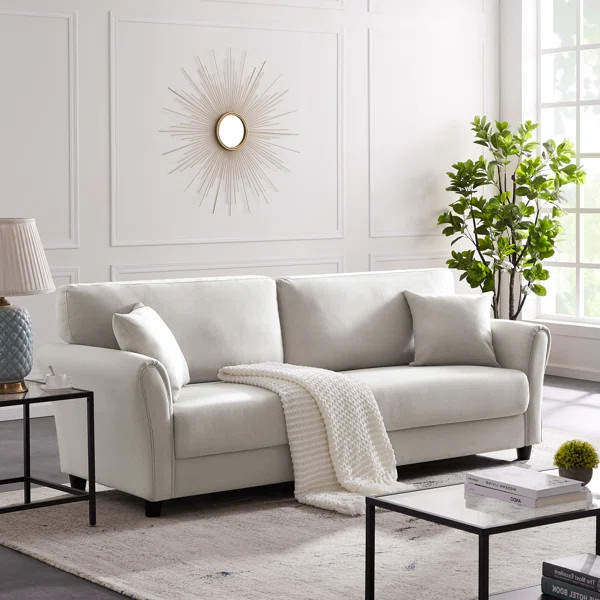 Doro 85'' Linen Flared Arm Loveseat | Wayfair North America