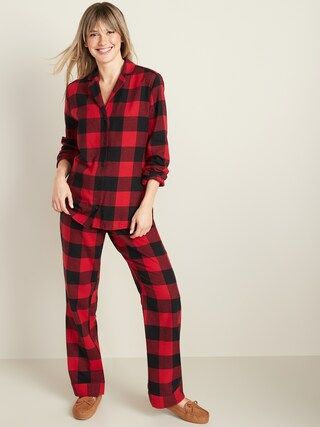 Patterned Flannel Pajama Pajama Set for Women | Old Navy (US)