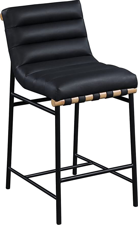 Meridian Furniture 857Black-C Burke Collection Modern | Contemporary Vegan Leather Upholstered Co... | Amazon (US)