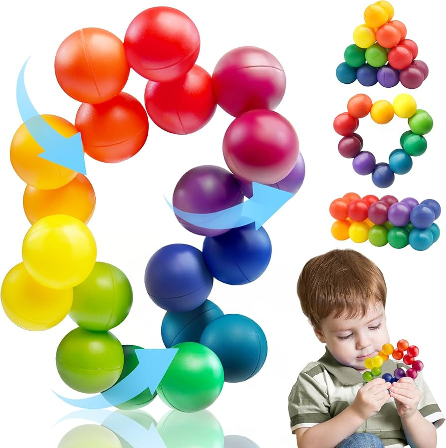 Sensory Autism Balls Toy for Toddler Kids, Airplane Travel Toys for Age 3-5 5-7 3-4 4-8 School Fi... | Amazon (US)