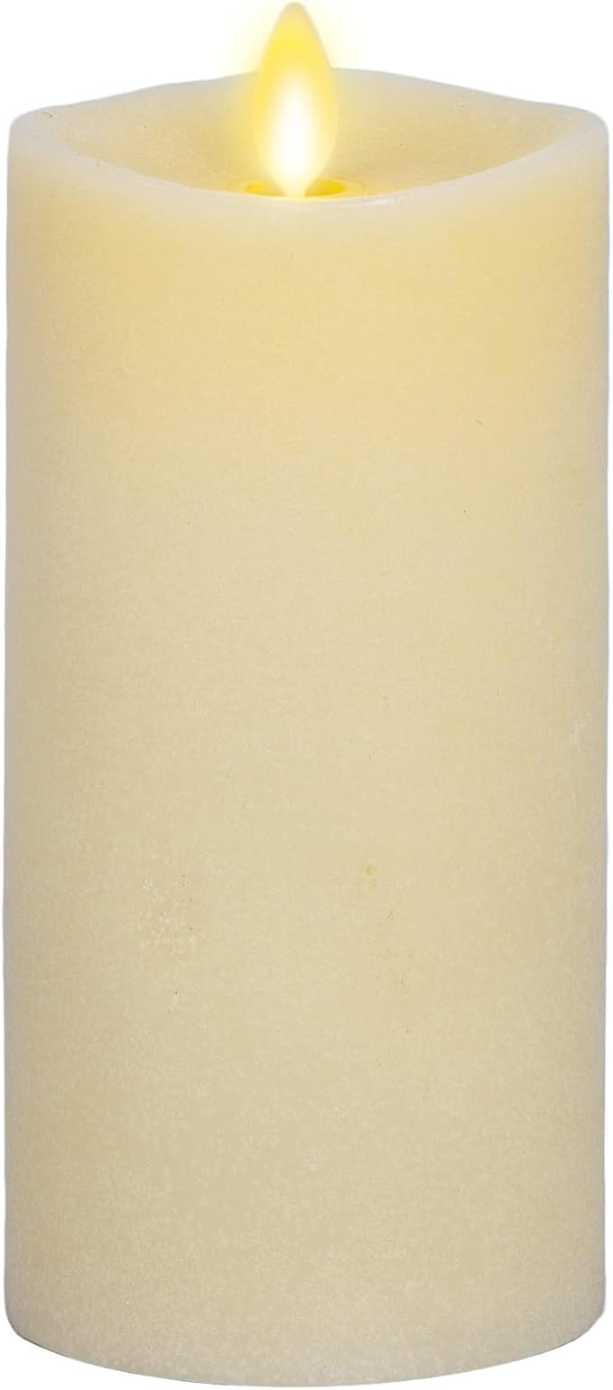 Luminara - Flameless LED Battery Operated Flickering Pillar Candles - Ivory - Pack of 1-3x6.5 - R... | Amazon (US)